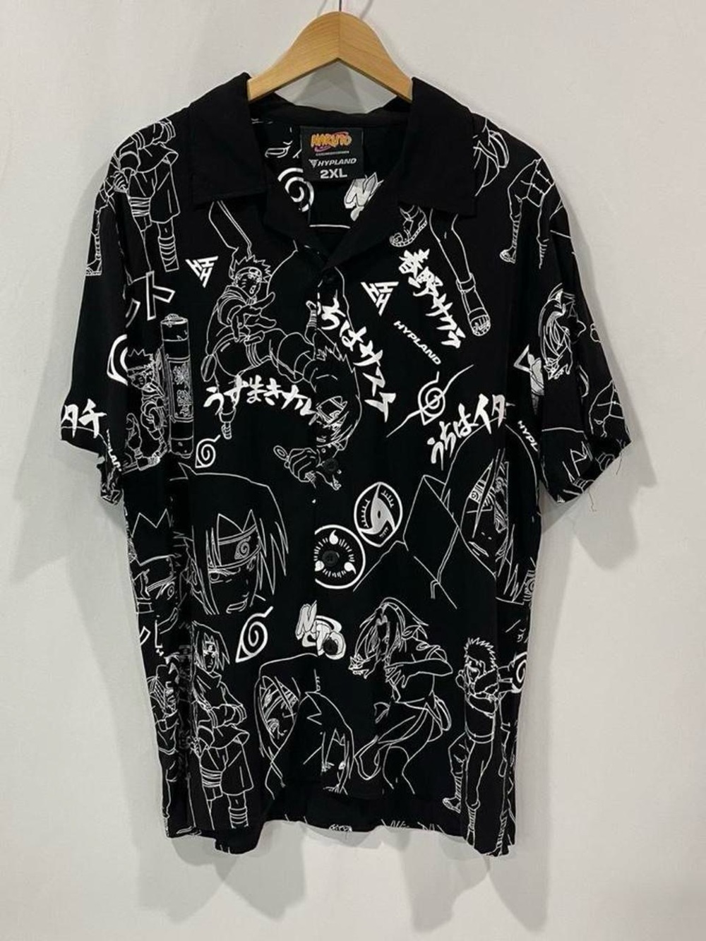Naruto Black Graphic Short-Sleeve Shirt - (2XL)